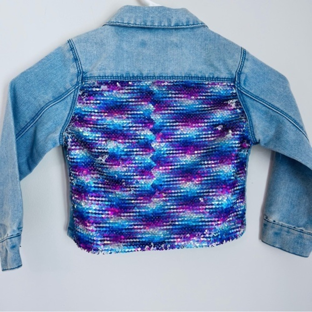 Squeeze Blue and Purple Jean Jacket with sequin Back